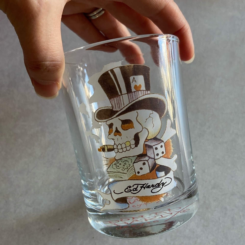 Ed Hardy Collectors Glass